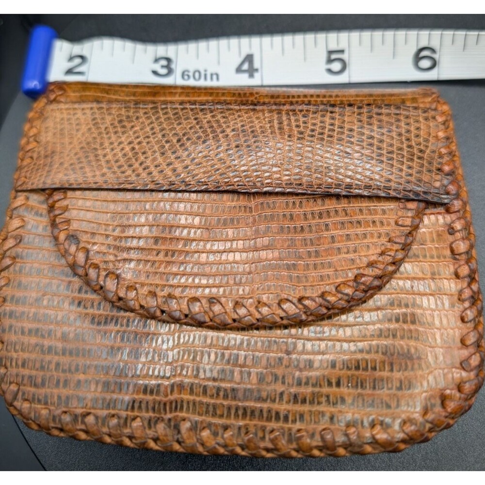 Vintage Coin Purse – 6" x 5" – Two‑Pocket Design – Hand‑Stitched Look - Picture 7 of 8